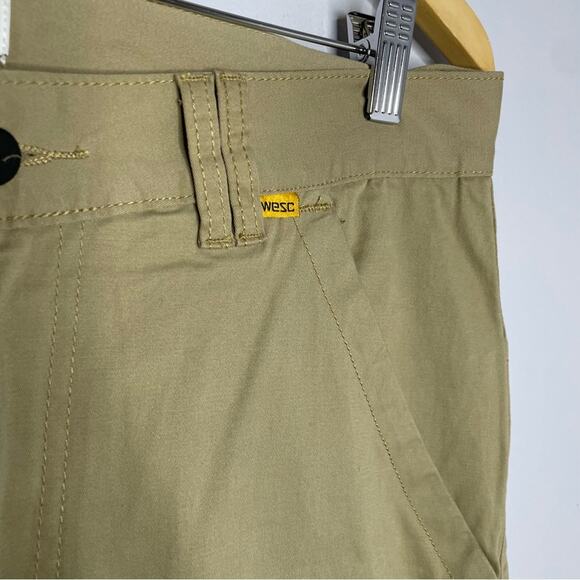WeSC Men's Khaki Montauk Engineered Chino Pants Unisex Men's L Women's XL - Picture 5 of 10